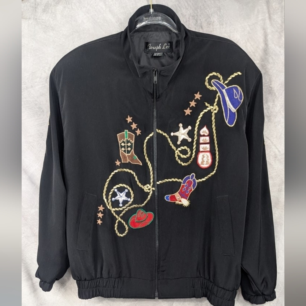 Joseph Lee Vintage Size Large (No Tag) Western Embroidered Jacket